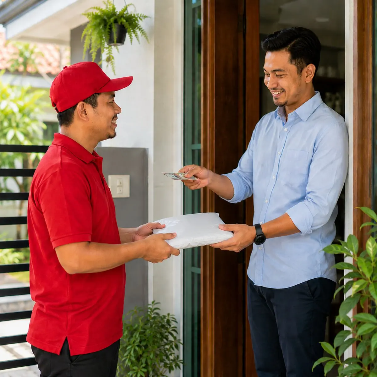 Kurier hantar bungkusan, bayar bila barang sampai